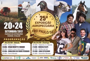 Evento divulgado pela Prefeitura Municipal de Frei Paulo