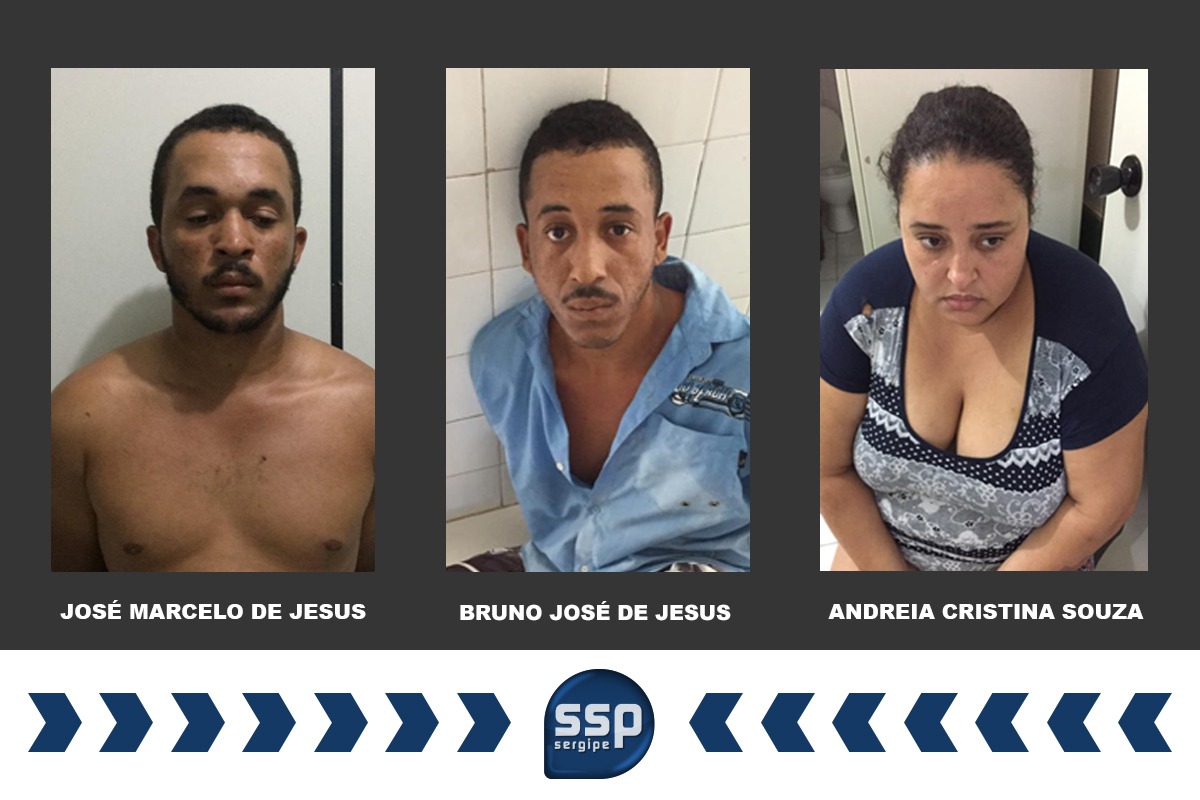 Suspeitos presos em Aracaju (Fotos: SSP/SE) 