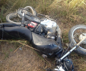 Moto conduzida pela vítima