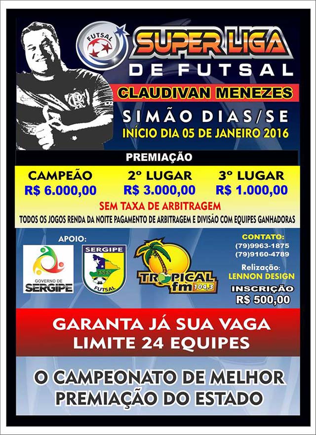 Super Liga será realizada em Simão Dias