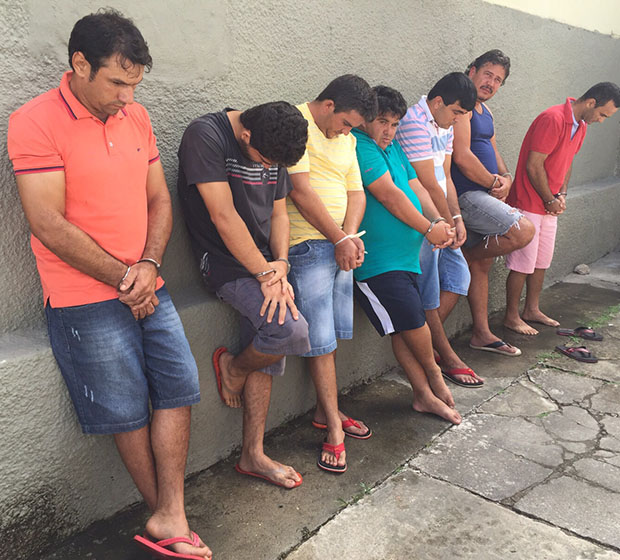 Presos na operação