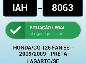 Moto em situação legal