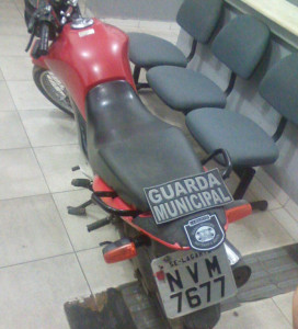Motocicleta recuperada na última sexta