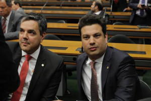Deputado Picciani ao lado do ex-deputado Sérgio Reis (PMDB/SE)