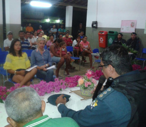 Comunidade presente na reunião com o comando do 7° BPM