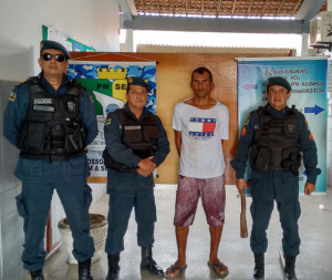 Ivando de Andrade foi preso em flagrante (Foto: 7°BPM)