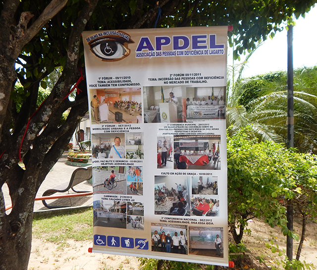 Trabalho da Associação sendo exposto no Praça Sílvio Romero