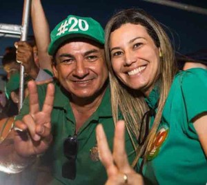 Valmir Monteiro e sua vice Hilda Ribeiro (Foto: ascom)