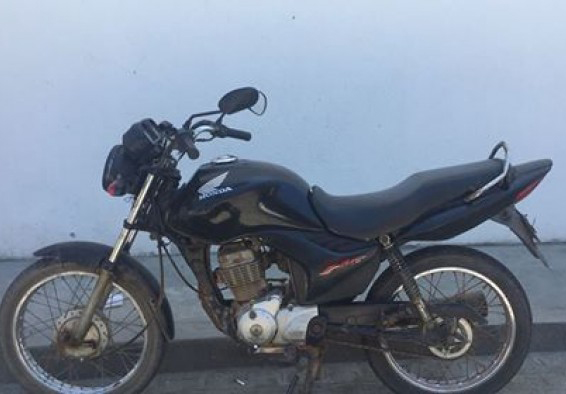 Moto recuperada pela polícia
