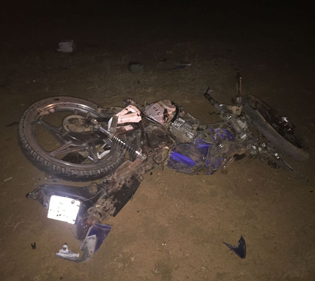 Motocicleta que se envolveu na colisão