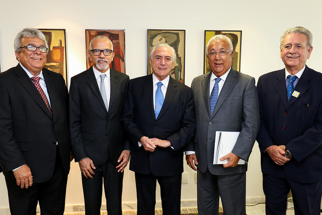 Governador Jackson Barreto e o presidente Michel Temer durante encontro