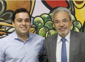 Prefeito do município de Poço Verde, Iggor Oliveira esteve no gabinete do conselheiro-presidente Clóvis Barbosa (Foto: Cleverton Ribeiro)