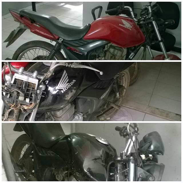Motocicletas recuperadas (Fotos: Polícia Civil)
