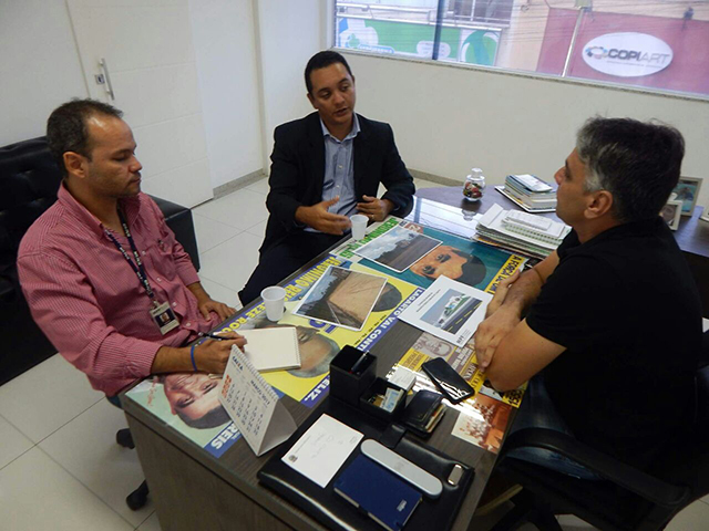 Reunião entre o parlamentar e os representantes do MPF em Lagarto(Foto: ascom FR)