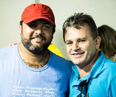 Vereador João Pinto com o prefeito Marival durante o evento