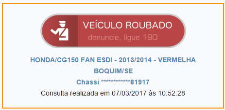Veículo roubado