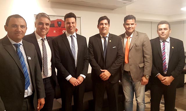 Registro da reunião ocorrida no Ministério dos Esportes (Foto: Assessoria)