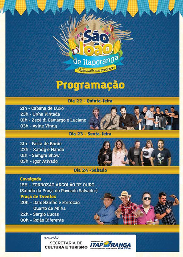 Programação completa