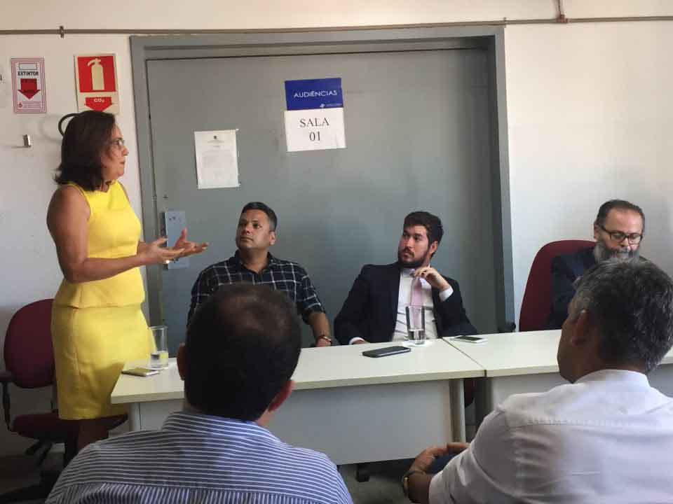 Entre as autoridades estava a deputada estadual Goretti Reis. Na reunião representava o deputado Fábio Reis (PMDB)