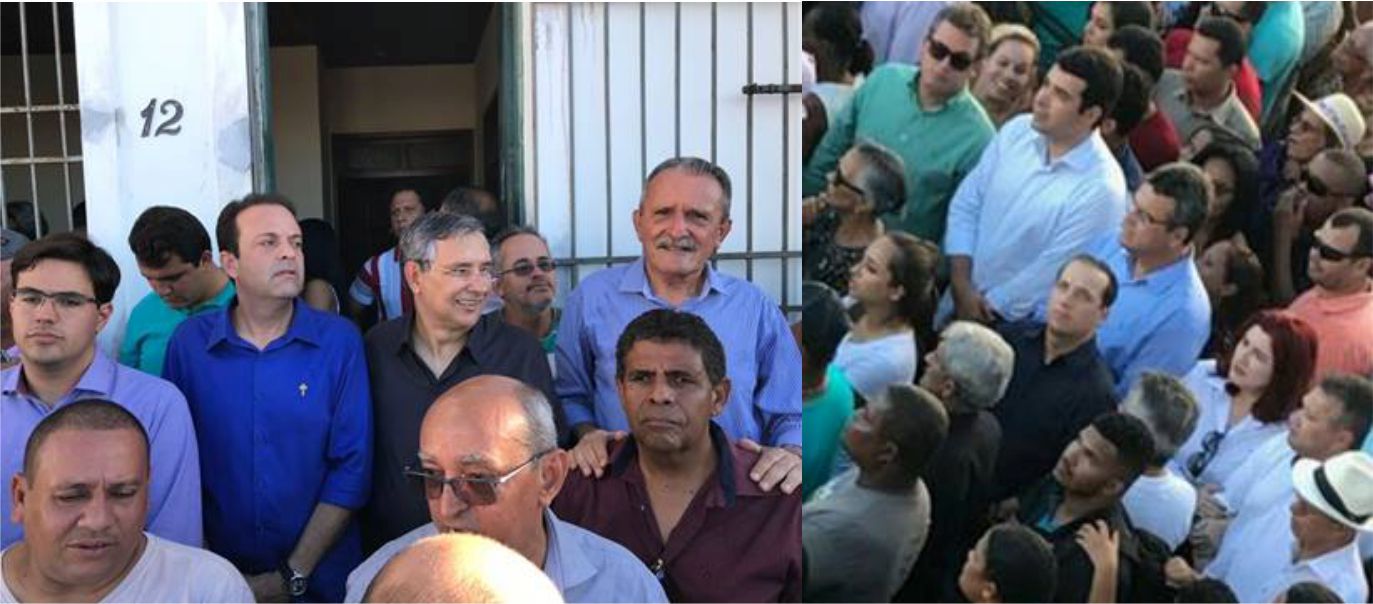 Líderes caminham separados em São Cristóvão (Fotos: Redes Sociais)