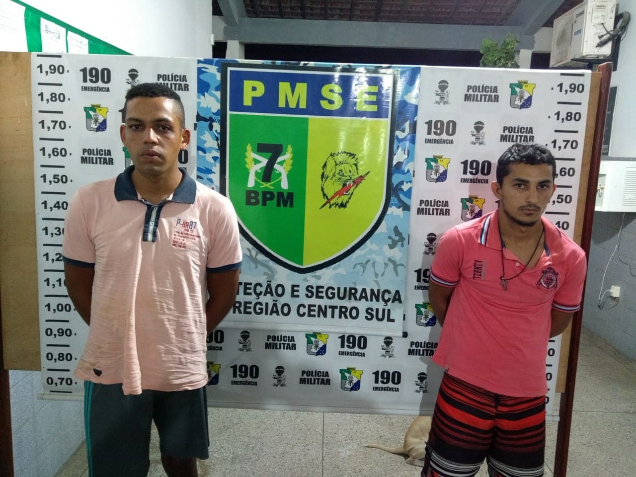 Dupla presa pela polícia em Lagarto (Foto: 7º BPM)