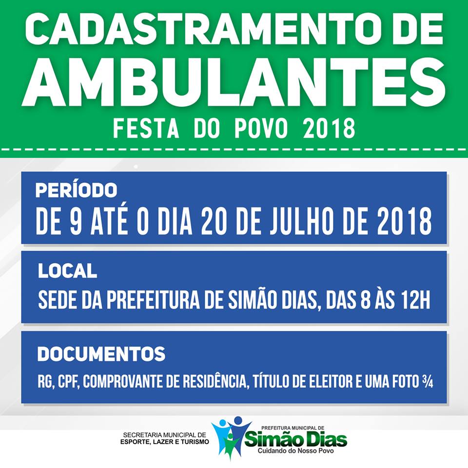 Cadastramento de ambulantes