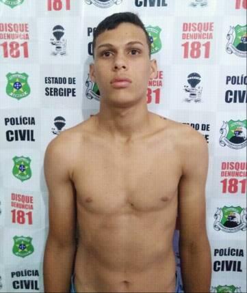 Homem preso suspeito por roubo em Lagarto (Foto: PC/Lagarto) 