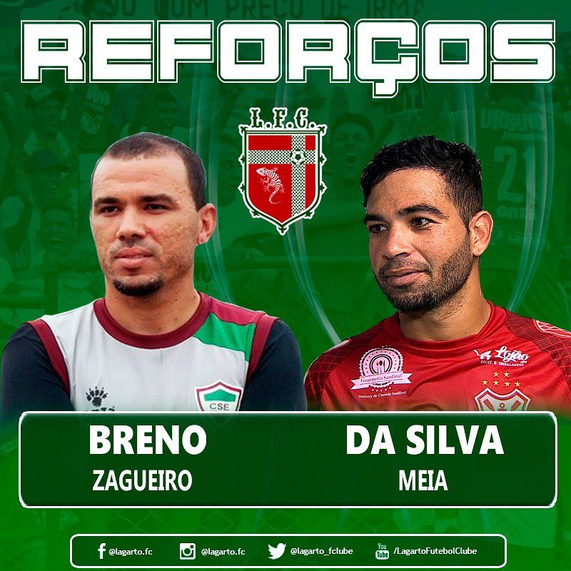 Zagueiro e meia anunciados na equipe 