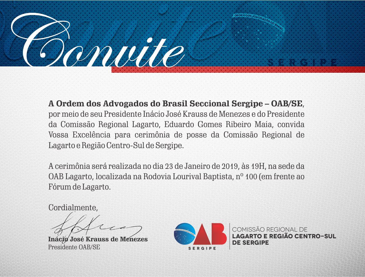 Posse da OAB Lagarto