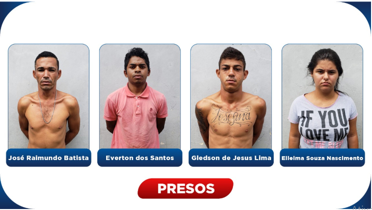 Suspeitos presos (Fotos: SSP/SE)