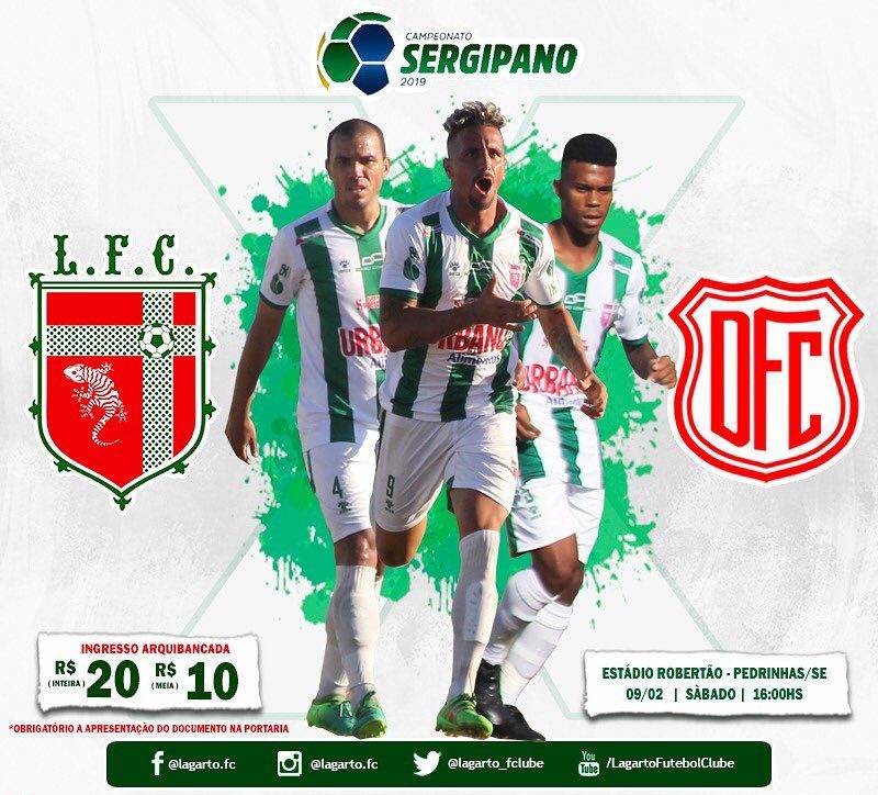 Lagarto enfrenta o Dorense no final de semana