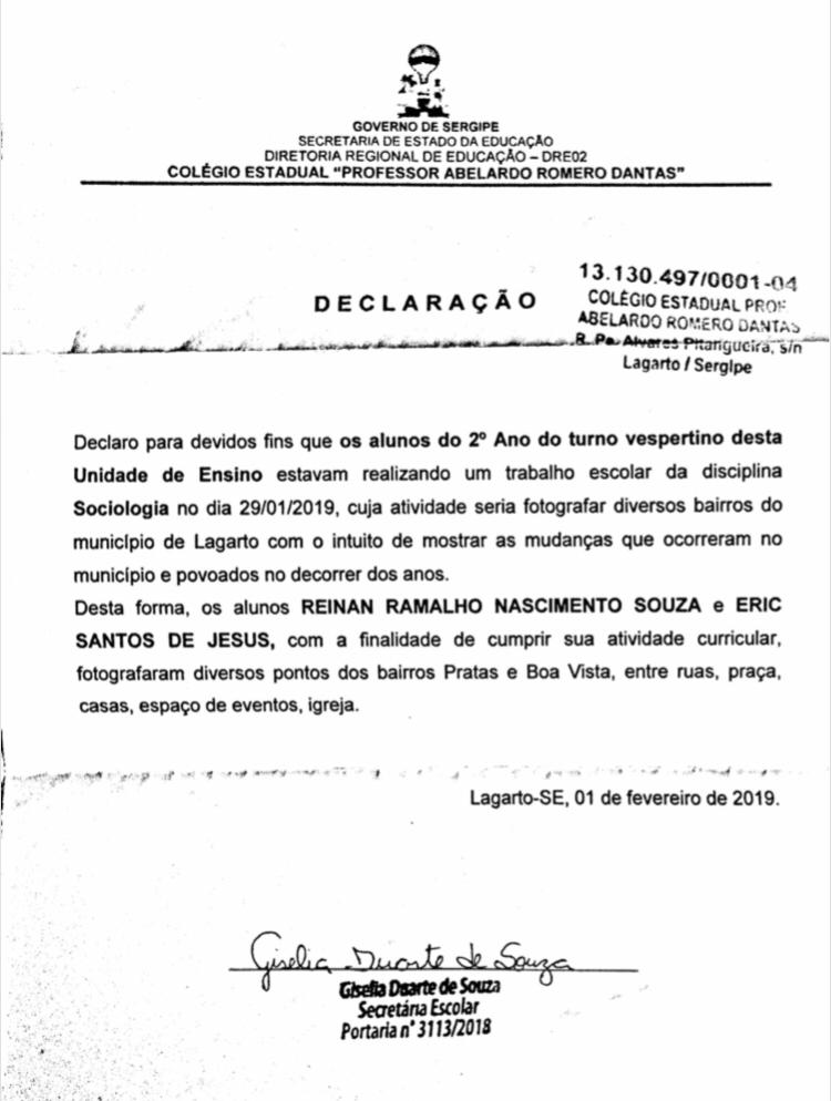 Nota emitida pelo Colégio Abelardo Romero Dantas
